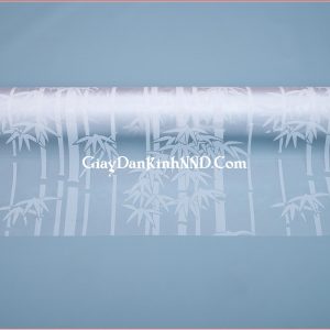Giấy decal dán kính hình cây trúc trắng mã A0