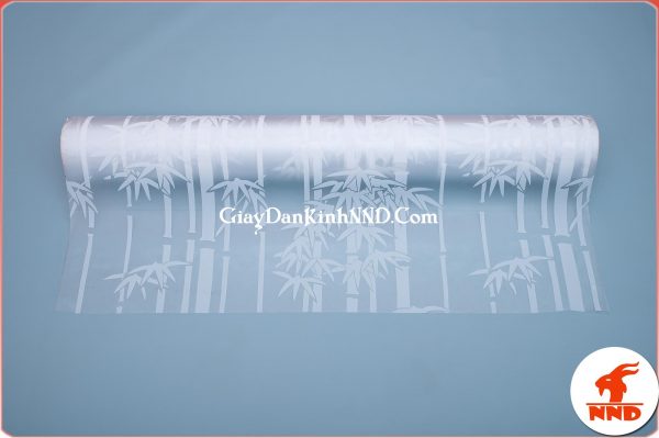 Giấy decal dán kính hình cây trúc trắng mã A0