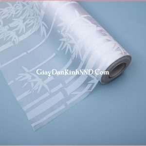 Giấy decal dán kính hình cây trúc trắng mã A0