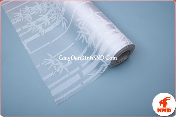 Giấy decal dán kính hình cây trúc trắng mã A0