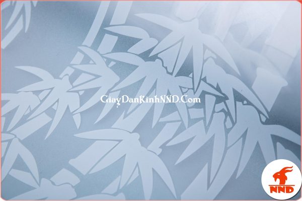 Giấy decal dán kính hình cây trúc trắng mã A0