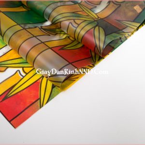 Hình ảnh chụp cuộn giấy dán kính hình cây trúc già mã A01