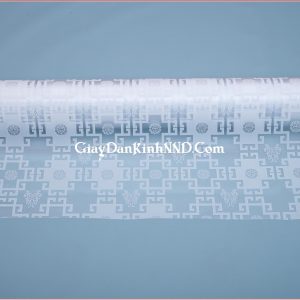 Giấy dán kính chữ thọ trắng mã A06