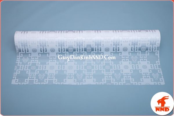Giấy dán kính chữ thọ trắng mã A06