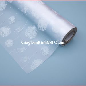 Giấy dán kính hình hình bông bồ công anh trắng