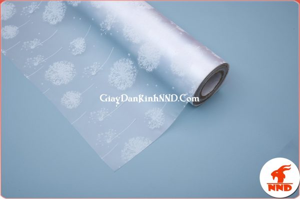 Giấy dán kính hình hình bông bồ công anh trắng