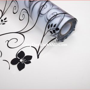 Giấy dán kính trang trí hoa dây đen mã A18