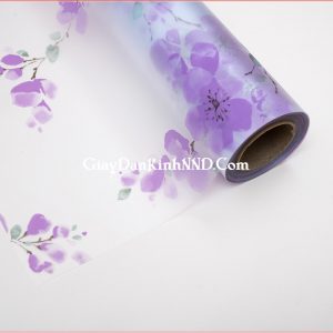 Giấy dán kính trang trí hoa đào tím mã A20