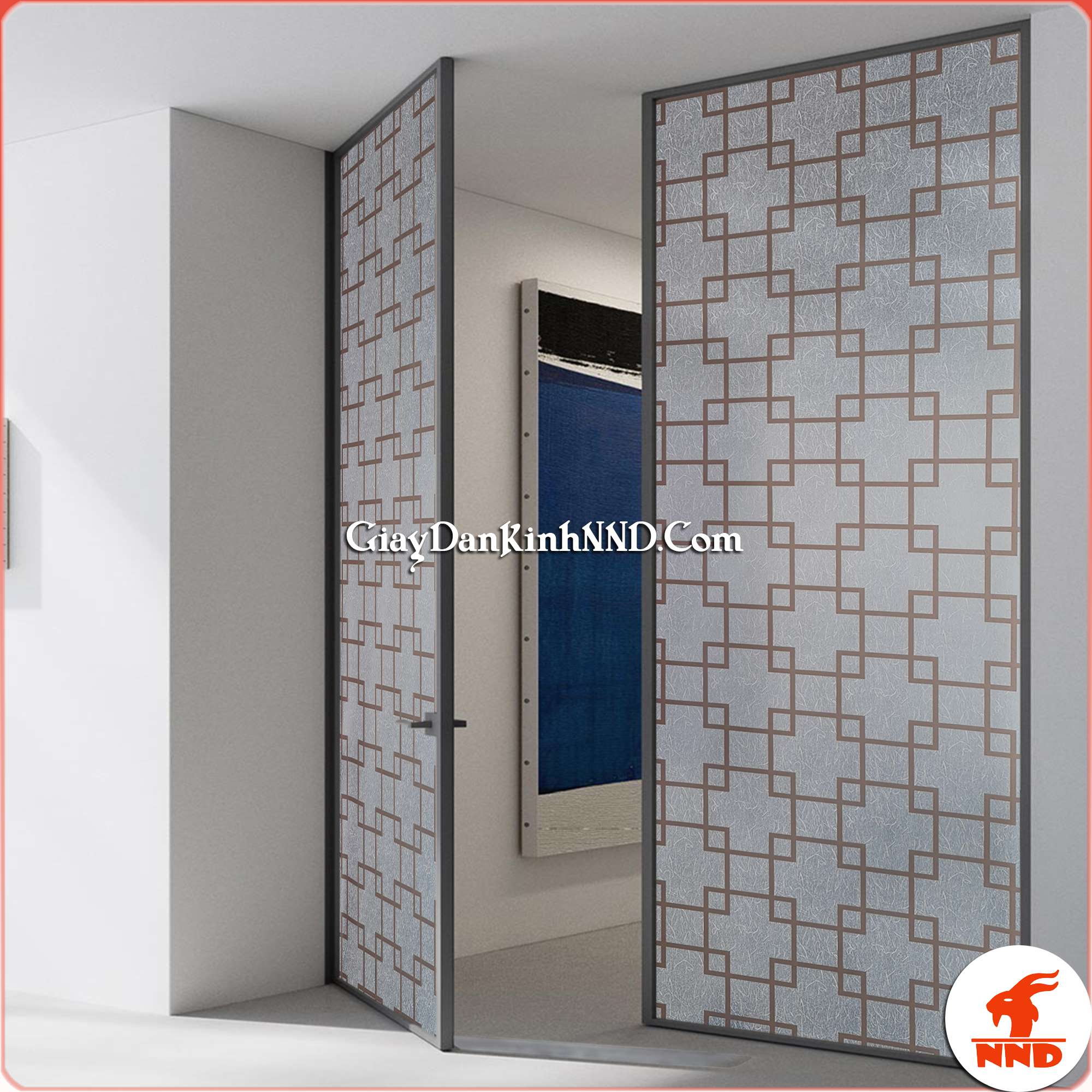Đây là hình ảnh sản phẩm giấy dán kính trang trí A25, những hình ô vuông màu nâu nhạt xếp liên kết đan xen nhau rất hợp lý và logic, mang lại cho người nhìn vào nó có cảm giác thoải mái tự nhiên nhất.
