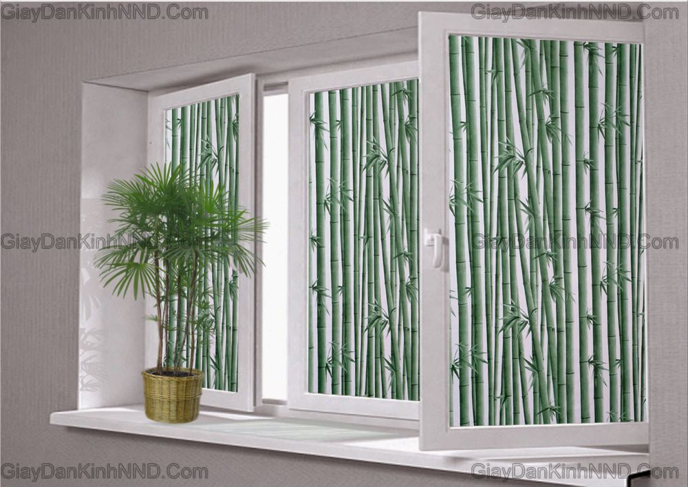 Dán kính cửa sổ phòng khách bằng mã trang trí A46
