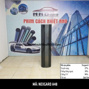 Phim cách nhiệt Hàn Quốc Nexgard mã A48 là mẫu phim có khả năng kém chất trong các dòng phim cách nhiệt của Hàn Quốc với tổng cản nhiệt chỉ 50%, tuy nhiên chúng lại khá được ưa chuộng nhờ khả năng truyền sáng cao không thay đổi nhiều màu sắc của kính