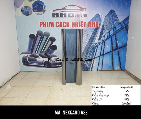 phim dán cách nhiệt của Hàn Quốc mã sản phẩm A88 thương hiệu Nexgard, sản phẩm được phân phối độc quyền bởi giấy dán kính NND tại Hà Nội