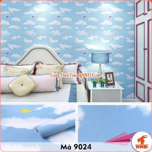 Decal dán tường hình đám mẫu trắng mã 9024