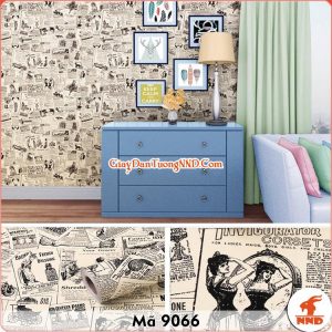 Decal dán tường hình tờ báo mã 9066
