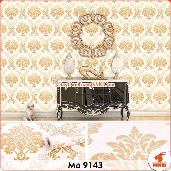 Decal dán tường hoa văn cổ điển mã 9143