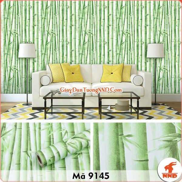 Decal dán tường hình cây trúc xanh mã 9145