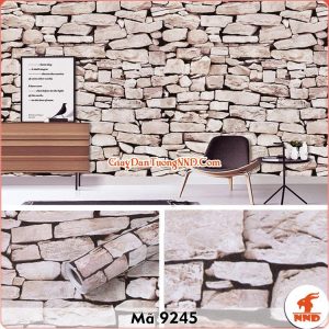 Decal dán tường giả đá 3D mã 9245