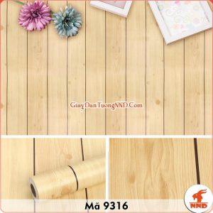 Decal dán tường 3D vân gỗ mã 9316