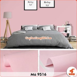 Decal dán tường màu hồng phấn mã 9516