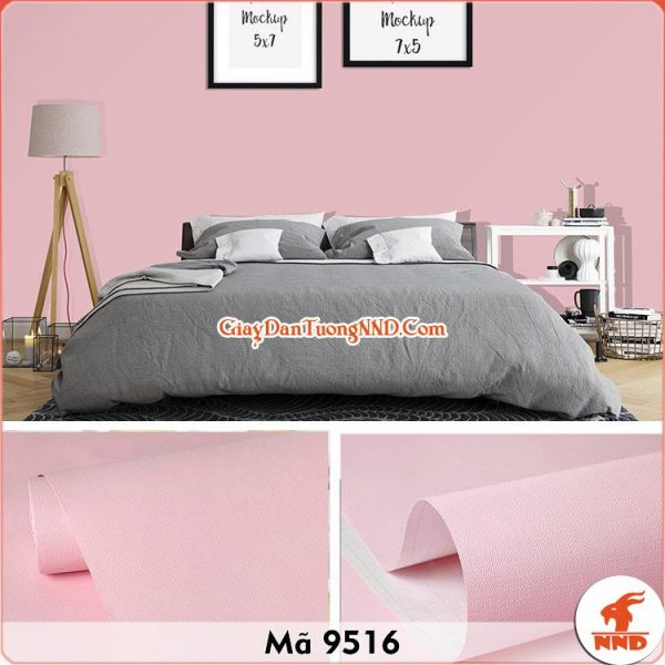 Decal dán tường màu hồng phấn mã 9516