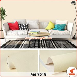 Decal màu vần trơn vân sần dán tường mã 9518