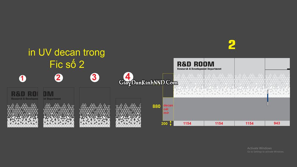 Công trình in decal trong dán kính