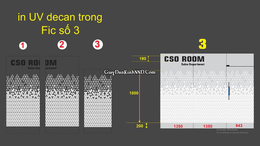Công trình in decal trong dán kính