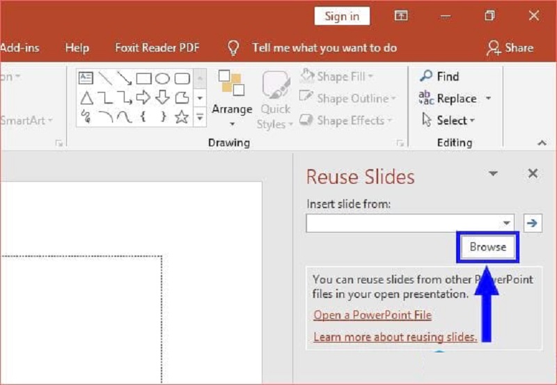 Hướng dẫn sửa lỗi không trình chiếu được slide Powerpoint 16 Chọn Browse File