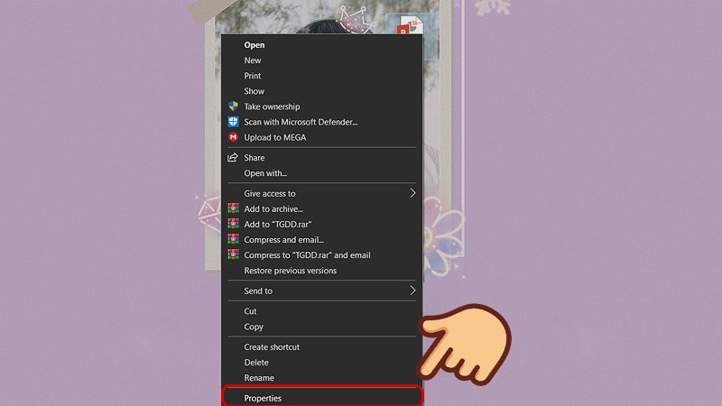 Hướng dẫn sửa lỗi không trình chiếu được slide Powerpoint 22 Chọn Properties