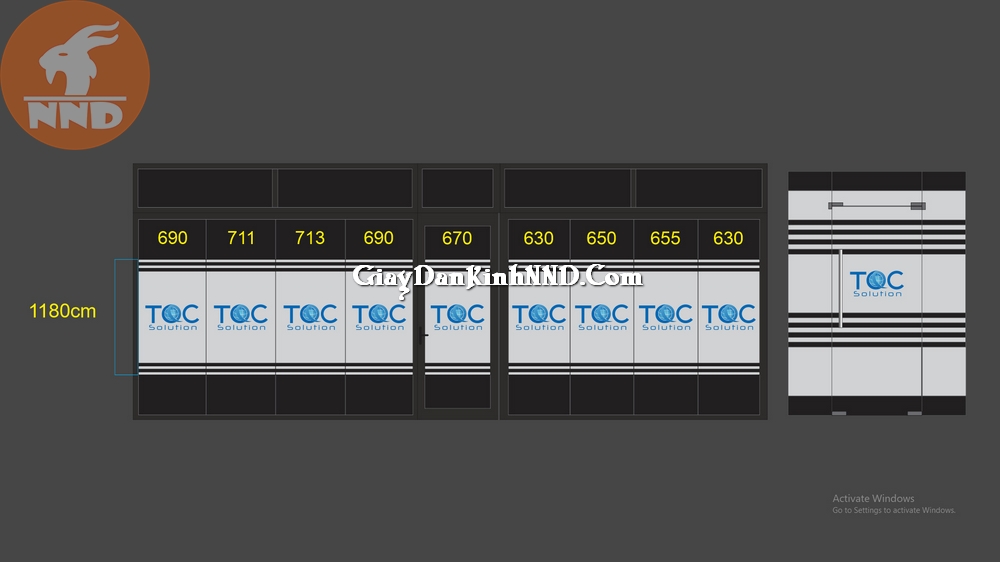 Dán kính văn phòng công ty Cổ Phần TQC SOLUTION