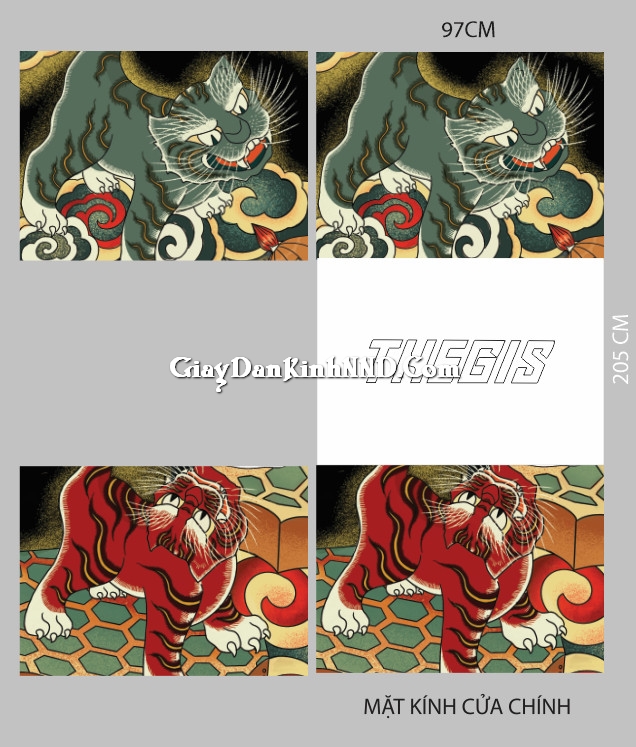 Thi công in decal dán kính nghệ thuật