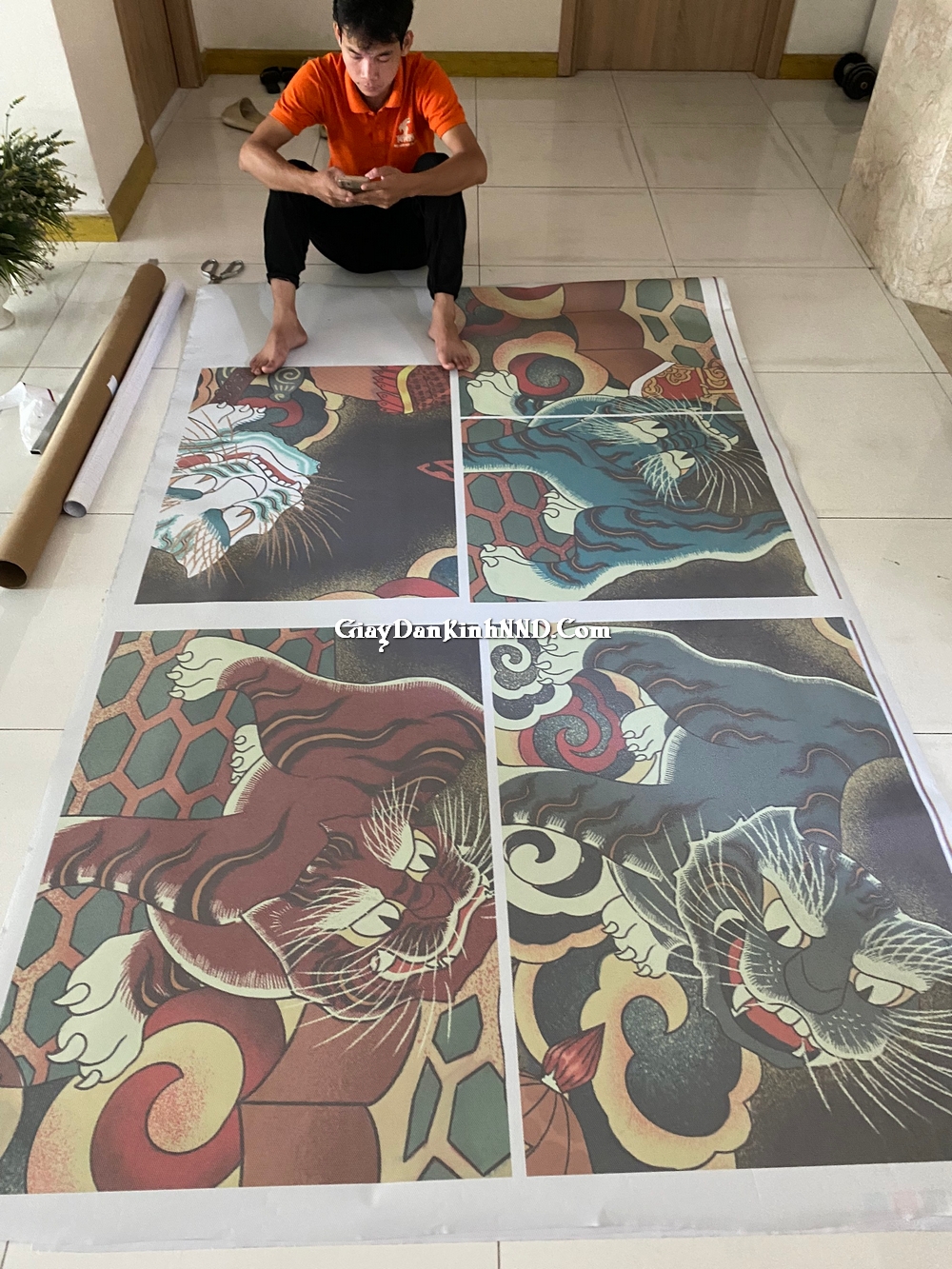 Thi công in decal dán kính nghệ thuật