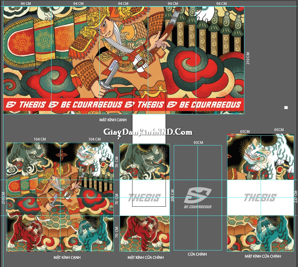 Thi công in decal dán kính nghệ thuật