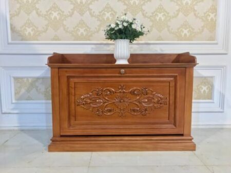 Tủ Giày Gỗ Gõ Đỏ Cánh Lật Thông Minh – TGVP19