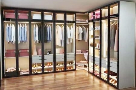 Tủ Quần Áo Cánh Kính Vuông Góc – TQAVP45