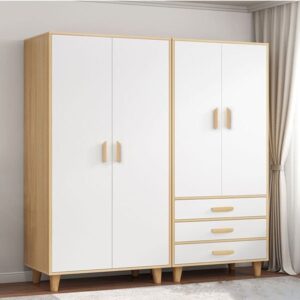 Tủ Quần Áo 2 Buồng 4 Cánh Gỗ MDF - TQAVP10