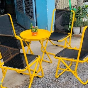 Bàn Ghế Cafe Khung Sắt Xếp Gọn - BGCVP04