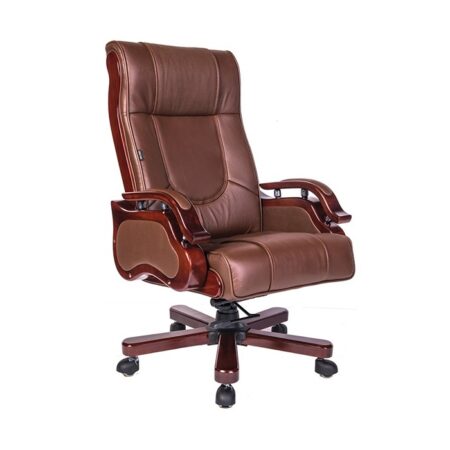 Ghế Giám Đốc Chân Xoay Gỗ Tự Nhiên – GGDVP15