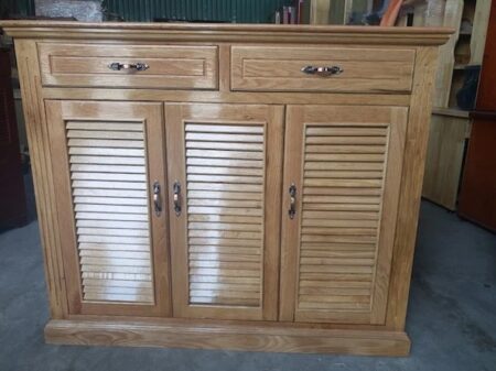 Tủ Giày Gỗ Sồi 3 Cánh 1m2 – TGVP10