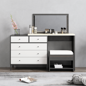 Bàn Phấn Liền Tủ Để Đồ Gương Hình Chữ Nhật - BTDVP25
