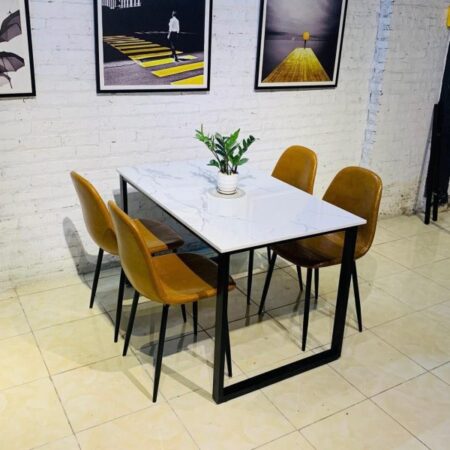 Bộ Bàn Ăn 4 Ghế TALIA Mặt Đá Cao Cấp – BGAVP11