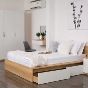 Giường Ngủ Đôi Gỗ MDF Có Hộc Kéo - GNVP27