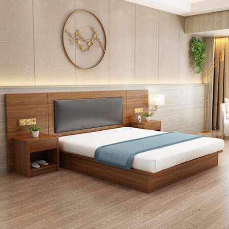 Giường Ngủ Có Tab Đầu Giường, Tấm Ốp Kéo Dài – GNVP15