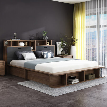 Giường Ngủ Thông Minh Liền Kệ Để Sách – GNVP23