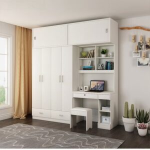 Tủ Quần Áo Nhựa Liền Bàn Làm Việc - TQAVP15