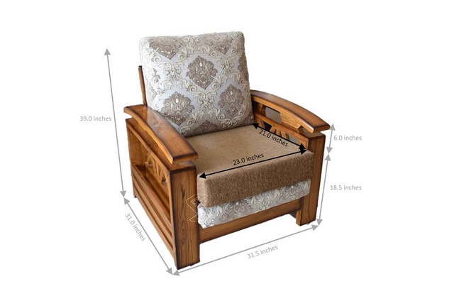 Cập Nhật Kích Thước Ghế Sofa Gỗ Chuẩn Nhất 2024 1 Ảnh 1: Kích thước ghế sofa gỗ 1 chỗ ngồi