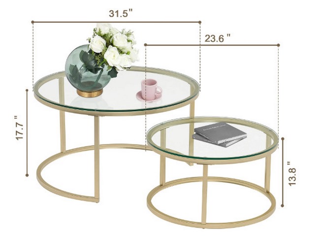 Cập Nhật Kích Thước Bàn Trà Tiêu Chuẩn Các Loại Mới Nhất 1 Ảnh 1: Tham khảo kích thước bàn trà dạng tròn