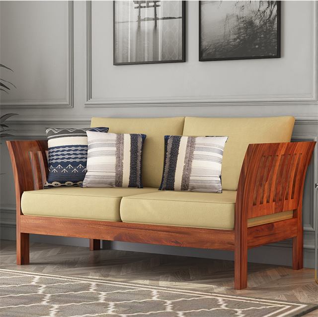 Cập Nhật Kích Thước Ghế Sofa Gỗ Chuẩn Nhất 2024 2 Ảnh 2: Ghế sofa gỗ 2 chỗ ngồi