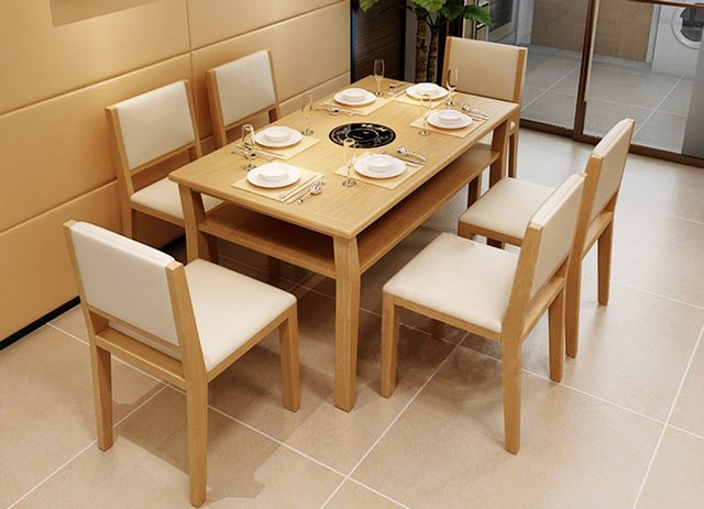 Ảnh 2: Mẫu bàn ăn chế tác từ gỗ công nghiệp