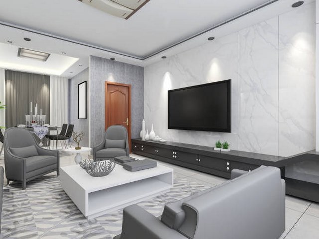 Cập Nhật Kích Thước Bàn Trà Tiêu Chuẩn Các Loại Mới Nhất 6 Ảnh 6: Bàn trà kết hợp sofa kê trong phòng khách cỡ lớn